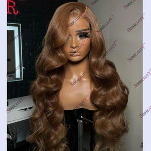 Perruque Lace Front Wig brésilienne naturelle Remy, cheveux naturels Body Wave, densité 200, pre-plucked, 5x5 HD, perruque Lace Closure Wig, pour femmes