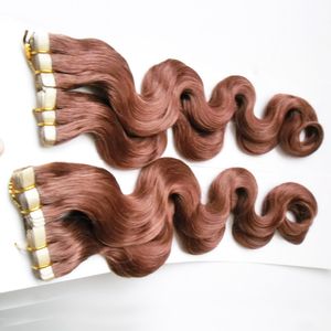 Body Wave Tape in Menselijk Hair Extensions Dubbel Getrokken Tape Hair Extensions Human 200g 80 stks Huid inslag Menselijke Hair Extensions