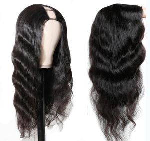 Body wave u partie perruques de cheveux humains perruques brésiliennes sans glue perruques brésiliennes 150 pour les femmes de couleur naturelle Machine faite Wig9833583