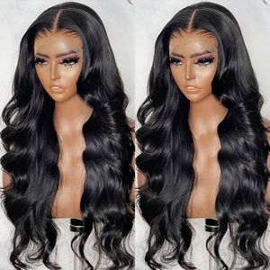 Body Wave Wig Lace voorpruiken warmtebestendige vezelpruiken voor zwarte vrouwen Glueless Lace frontale pruiken