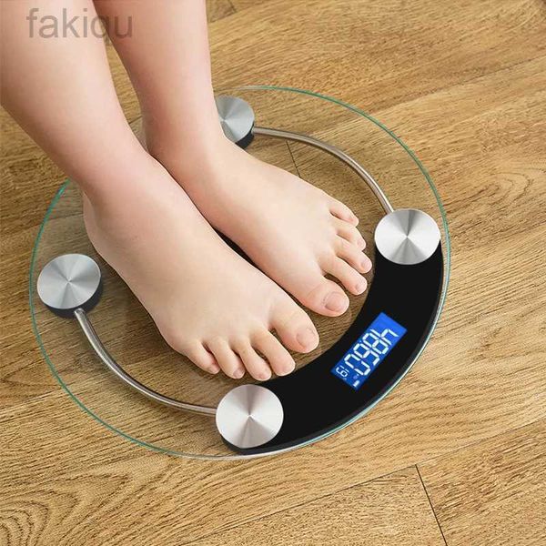 Échelles de poids corporel 28 cm Échelles de salle de bain transparentes LCD Electronic Smart Scale Scale Balance Balance Salles de santé Échelles de plancher de batterie 240419