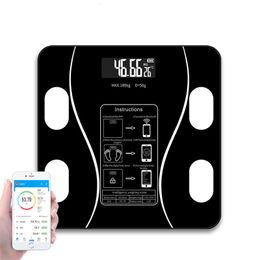 Lichaamsgewicht schalen Bluetooth Body Fat Scale BMI Scale Smart Electronic Body Weeg Digital Major Display met smartphone -app BluetoothCompatible 230308