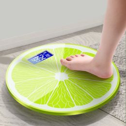 Balances de poids corporel dessin animé citron modèle salle de bain pour Balance électronique ménage Balance plancher intelligent numérique 230821
