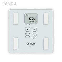 Escalas de peso corporal Altamente preciso Omron Brand HBF214 Pantalla LCD Escalas de pesaje Analizador de grasa corporal Monitor de composición de cuerpo completo 240419
