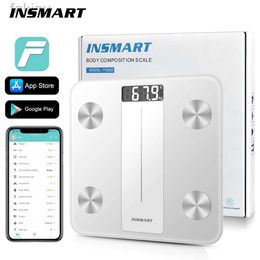 Lichaamsgewicht schalen Insmart TAMHY SCHAAL Lichaamsgewicht Balans Schaal Digitale BMI Body Fat Weight Bluetooth Weight Scale voor menselijke slimme lichaamsschaal 240419