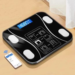 Balanzas de peso corporal Balanza de pesaje inteligente Conexión Bluetooth Analizador electrónico de composición de grasa Bascula Balanza digital Floor 230620
