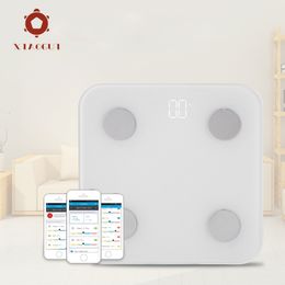 Lichaamsweegschalen XiaoGui APP Digitale weegschaal met een meetlint Elektronische badkamer Smart Connected Balance 230620