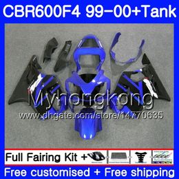 Bodys Bleu noir stock + Réservoir Pour HONDA CBR 600 F4 FS CBR 600F4 CBR600F4 99 00 287HM.34 CBR600FS CBR600 F 4 CBR600 F4 1999 2000 Kit de carénage