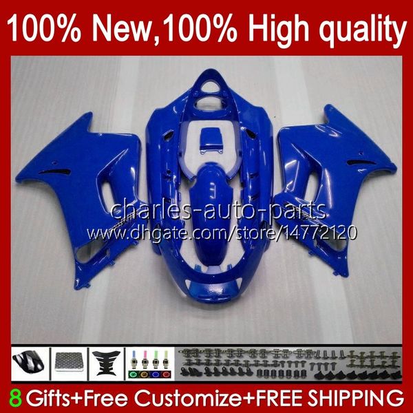 Carrocerías para KAWASAKI NINJA ZZR250 azul brillante ZZR-250 90 91 92 93 94 95 96 97 98 99 Carrocería 54HC.153 ZZR 250 CC 1990 1991 1992 1993 1994 1995 1996 1997 1998 19 99 carenados OEM