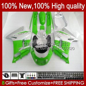 Bodys voor Kawasaki Ninja ZZR250 ZZR-250 90 91 92 93 94 95 96 97 98 99 Carrosserie 54HC.51 Groen wit ZZR 250 cc 1990 1991 1992 1993 1994 1995 1996 1997 1998 1999 OEM-Valerijen