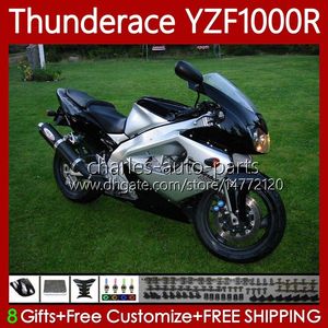 Bodys for Yamaha yzf1000r Thunderace yzf 1000r 1000 R 96-07 Silver Black Bodywork 87No.29 YZF-1000R 96 97 98 99 00 01 02 07 YZF1000-R 1996 2003 2004 2005 2006 2007 Fares