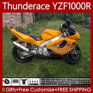 Corps pour YAMAHA YZF1000R Thunderace YZF 1000R 1000 R Orange noir 96-07 Carrosserie 87No.16 YZF-1000R 96 97 98 99 00 01 02 07 YZF1000-R 1996 2003 2004 2005 2006 2007 Carénage