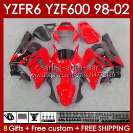 Lichaamsframe voor Yamaha YZF-600 YZF R6 R 6 600CC YZFR6 1998 1999 00 01 02 Bodywork 145No.63 YZF 600 CC Cowling YZF-R6 98-02 YZF600 98 99 2000 2000 2002