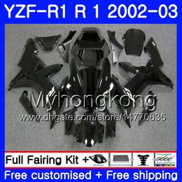 Bodys Gloss black stock Pour YAMAHA YZF R 1 YZF 1000 YZF-1000 YZFR1 02 03 Carrosserie 237HM.20 YZF R1 02 YZF1000 YZF-R1 2002 2003 Cadre de carénage