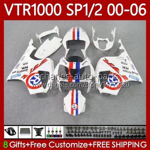 Kit carrosserie pour HONDA VTR1000 RTV1000 RC51 2000-2006 Carrosserie 123No.14 SP1 SP2 VTR 1000 00 01 02 03 04 05 06 VTR-1000 2000 2001 2002 2003 2004 2005 2006 Carénage bleu R stock