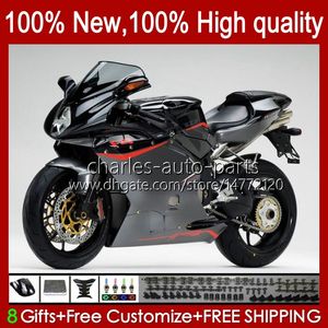 Kit carrosserie pour MV Agusta F4 R312 750S 750 1000 R CC S 1000CC Noir plat 05-06 Carrosserie 35No.20 312 1078 S 312R 750R 1000R Cowling 2005 2006 MA MV F4 05 06 Carénages OEM