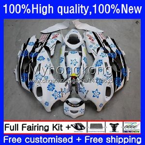 Kit de carrosserie pour SUZUKI KATANA GSX600F GSXF750 GSXF 600 750 Blanc bleu noir CC 98 99 00 01 02 17No.47 GSX750F 600CC 750CC GSXF-750 GSXF600 1998 1999 2000 2001 2002 Carénage OEM