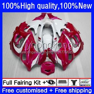 Kit carrosserie pour SUZUKI KATANA GSX600F GSXF750 GSXF Rose blanc 600 750 CC 98 99 00 01 02 17No.45 GSX750F 600CC 750CC GSXF-750 GSXF600 1998 1999 2000 2001 2002 Carénage OEM