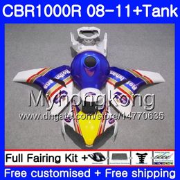 BODYS + ROTHMANS BLUE TANK VOOR HONDA CBR 1000RR CBR 1000 RR 2008 2009 2010 2011 277HM.58 CBR1000 RR 08 10 11 CBR1000RR 08 09 10 11 KUNSTEN