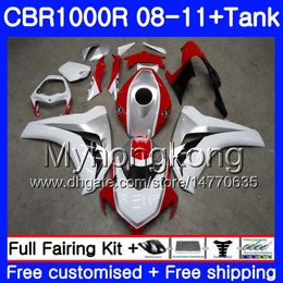 Corps + Réservoir Pour HONDA CBR 1000RR CBR 1000 RR 2008 2009 2010 2011 277HM.51 cadre rouge brillant CBR1000 RR 08 10 11 CBR1000RR 08 09 10 11 Carénage