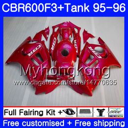 Carrosserie + réservoir pour HONDA CBR 600 F3 FS CBR600FS CBR600 F3 brillant Rose Rose 95 96 289HM.31 CBR600RR CBR600F3 95 96 CBR 600F3 1995 1996 Carénage