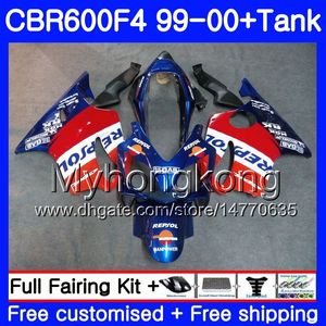 BODYS + TANK VOOR HONDA CBR 600 F4 FS CBR 600F4 CBR6F4 99 00 REPSOL BLUE HOT 287HM.55 CBR600FS CBR600 F 4 CBR600 F4 1999 2000 FUNING SET