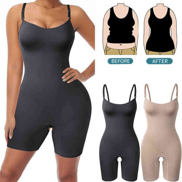 Body Shapewear Femmes Full Body Shaper Tummy Control Minceur Gaine Butt Lifter Push Up Cuisse Minceur Abdomen Shapers Corset 211112