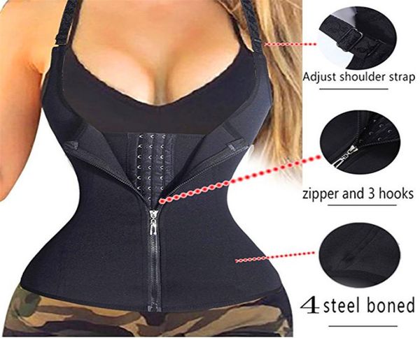 Body femmes minceur fermeture éclair taille formateur Cinta Modeladora corps Shaper ventre taille Cincher réservoir correcteur Shapewear hauts5023895