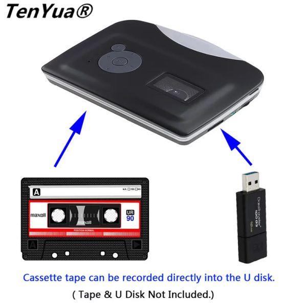 Bodysits ezcap USB Cassette Capture Cassette Tapetomp3 Convertisseur en ordinateur stéréo Hifi Qualité sonore Mega Bass