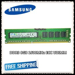 Bodys Samsung DDR3 8 Go 16 Go Mémoire de serveur 1600MHz Ecc pur UDIMM 2RX8 8G PC3L12800E 1.35V Workstation RAM 12800 Unfuted