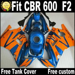 Carrosseriebacks voor Honda CBR 600 1991 - 1994 F2 Blue Orange Fairing Kit CBR600 91 92 93 94 MotoBike RP74