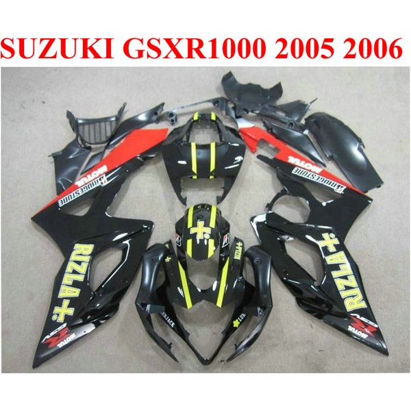 Juego de carenados de carrocería para SUZUKI 2005 2006 GSXR1000 K5 K6 rojo negro RIZLA + 05 06 GSXR 1000 nuevo kit de carenado TF66