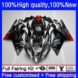 Carrosserie Pour Aprilia RV60 RSV 1000 R 1000R Gris noir RSV1000R Mille 03-06 Corps 9No.118 RSV1000RR 2003 2004 2005 2006 RSV1000 RSV-1000 R RR 03 04 05 06 Kit de carénage MOTO