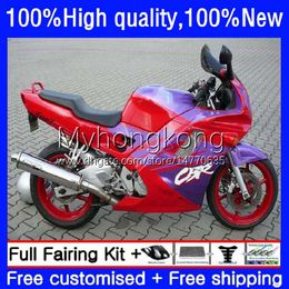 Bodywork pour Honda CBR 600F2 600 F2 FS CC 600CC 600FS 91 92 93 94 Body 34No.62 CBR600 F2 CBR600FS 1991 1992 1993 1994 CBR600CC CBR600F2 91-94 Purple Red Oem Cerférer