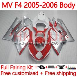 Kit de corps pour MV Agusta F4 R312 750S 750 1000 R CC S 1000CC 05-06 Bodywork 154No.0 312 1078 S 1 + 1 312R 750R 1000R COWLING 2005 2006 MA MV F4 05 06 FAUINGS OEM SIRMER