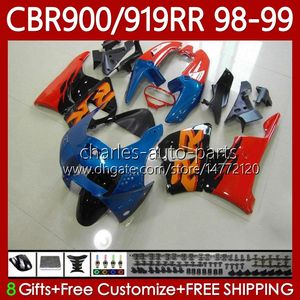 Carrosserie pour HONDA CBR 900 919 RR CC 98-99 ans Bodys 127No.30 CBR 919RR 900RR Rouge bleu 900CC 919CC CBR919 CBR900 RR CBR919RR 98 99 CBR900RR 1998 1999 Kit de carénage