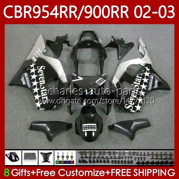 Carrocería para HONDA CBR 954 900 RR CC CBR900 CBR954 RR 02-03 Bodys 61No.33 CBR Sevenstars 900RR 954RR 900CC CBR954RR 02 03 CBR954-RR CBR900RR 2002 2003 Kit de carenado OEM