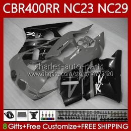 Carénage pour HONDA CBR400 RR CBR400RR Gris Noir NC23 88-99 65No.133 NC29 CBR 400 RR C CC 88 89 90 91 92 93 400CC CBR 400RR 1994 1995 1996 1997 1998 1999 OEM Bodys