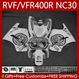 Carrosserie voor HONDA RVF VFR 400 RVF400 R 400RR VFR 400R VFR400R 89 90 91 1992 1993 79 NO.80 NC30 V4 VFR400 R 89-93 RVF400R VFR400RR 1989 1990 1991 92 93 FUNLING Lucky Gray