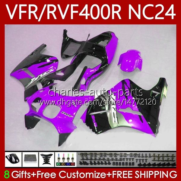 Carrosserie pour HONDA RVF400R NC24 V4 RVF400 R 1987 1988 Corps 78No.125 RVF VFR 400 Stock Violet VFR400 R 400RR 87-88 VFR 400R VFR400RR VFR400R 87 88 Kit de carénage de moto