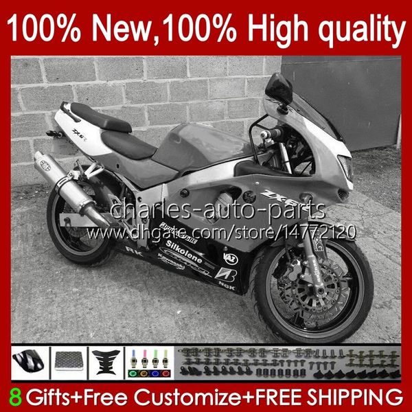 Carrosserie pour KAWASAKI noir gris stock NINJA ZX-6R ZX600C ZX 6R 636 600CC 600 CC 94-97 Corps 50HC.125 ZX-636 ZX600 ZX 6 R ZX636 1994 1995 1996 1997 ZX6R 94 95 96 97 Kit de carénage