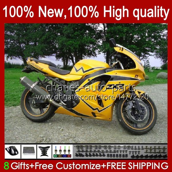 Carrosserie Pour KAWASAKI NINJA jaune brillant ZX 6R 636 600CC 600 CC ZX 6 R ZX-6R ZX600C 94-97 Corps 50HC.135 ZX-636 ZX600 ZX6R 94 95 96 97 ZX636 1994 1995 1996 1997 Kit de carénage