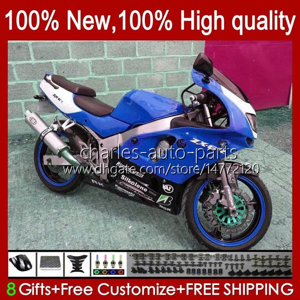 Carrosserie Pour KAWASAKI NINJA ZX-6R bleu brillant blk ZX600C ZX 6R 636 600CC 600 CC 94-97 Corps 50HC.121 ZX-636 ZX600 ZX 6 R ZX636 1994 1995 1996 1997 ZX6R 94 95 96 97 Kit de carénage