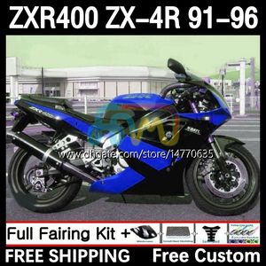 Bodywork For KAWASAKI NINJA ZXR 400 CC ZX4R ZXR400 ZX-4R 91 92 93 94 95 96 12DH.174 Body ZX 4R ZXR-400 1991 1992 1993 1994 1995 1996 400CC 91-96 OEM Fairing Kit black blue