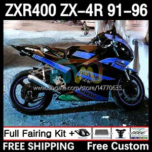 Bodywork For KAWASAKI NINJA ZXR 400 CC ZX4R ZXR400 ZX-4R 91 92 93 94 95 96 12DH.190 Body ZX 4R ZXR-400 1991 1992 1993 1994 1995 1996 400CC 91-96 OEM Fairing Kit glossy blue