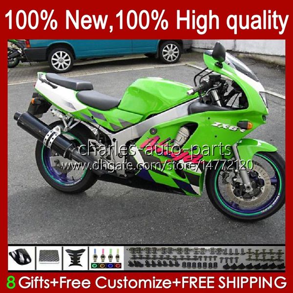 Carrosserie pour KAWASAKI stock vert NINJA ZX 6R 636 600CC 600 CC ZX 6 R ZX-6R ZX600C 94-97 Corps 50HC.142 ZX-636 ZX600 ZX6R 94 95 96 97 ZX636 1994 1995 1996 1997 Kit de carénage