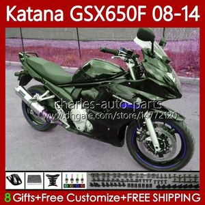 Carrosserie voor Suzuki Katana GSXF 650 GSX-650F GSX650F GSXF650 2009 2009 2010 2011 12 13 14 120 NO.127 GSX 650F GSXF-650 ALL BLACK 08 09 10 11 2012 2013 2014 OEM-VALEN