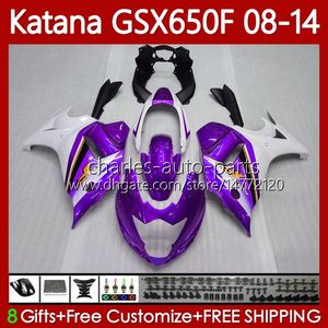 Carrosserie voor Suzuki Katana GSXF 650 GSX-650F GSX650F GSXF650 2009 2009 2010 2011 Paars Wit 12 13 14 120NO.97 GSX 650F GSXF-650 08 09 10 11 2012 2013 2014 OEM-VALEN