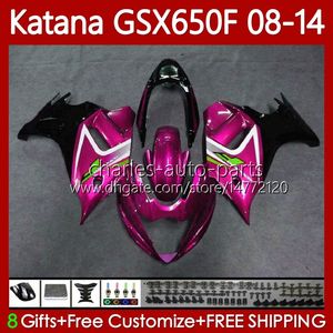 Carrosserie voor Suzuki Katana GSXF 650 GSX-650F GSX650F Pink Black GSXF650 2009 2009 2010 2011 12 13 14 120 NO.131 GSX 650F GSXF-650 08 09 10 11 2012 2013 2014 OEM-VALEN