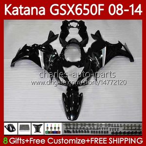 Carrosserie voor Suzuki Katana GSXF 650 voorraad zwart GSX-650F GSX650F GSXF650 2008 2009 2010 2011 12 13 14 120 NO.81 GSX 650F GSXF-650 08 09 10 11 2012 2013 2014 OEM-Valvormingen